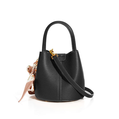 Genuine Leather Texture Bucket Bags