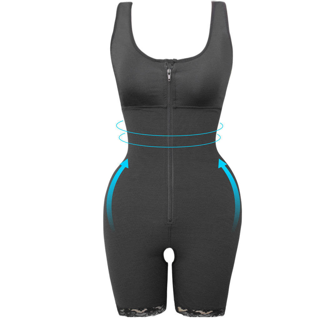 Zipper Slimming Bodysuit Shapewear