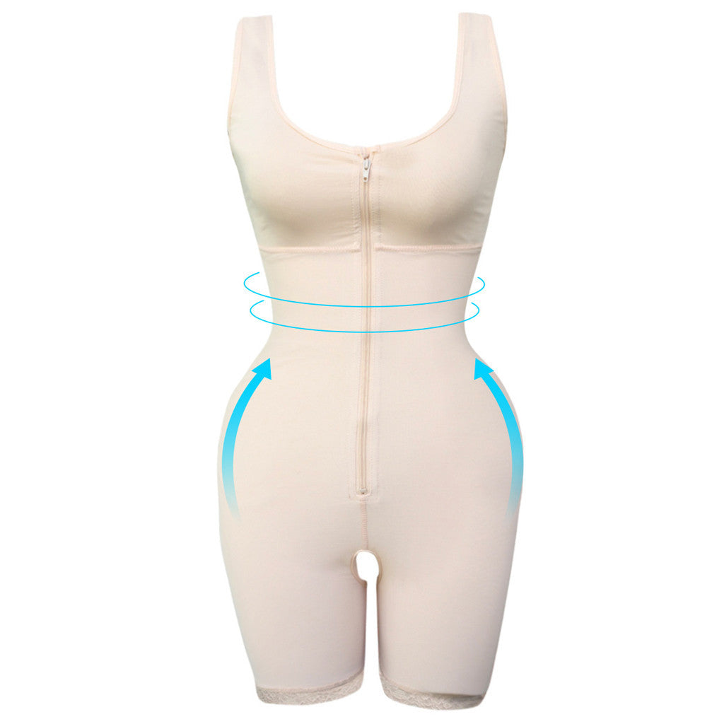 Zipper Slimming Bodysuit Shapewear