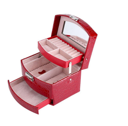 3 Layers Jewelry Makeup Storage Box