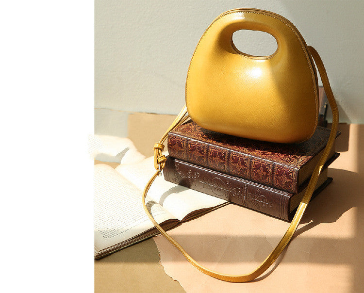 Shell Type Round Flap Handbags