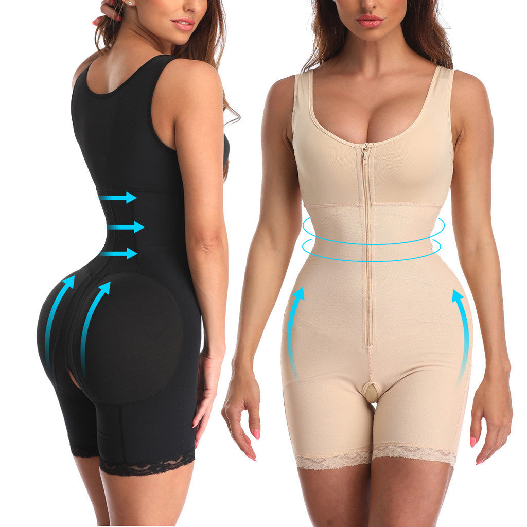 Zipper Slimming Bodysuit Shapewear